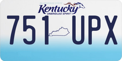 KY license plate 751UPX