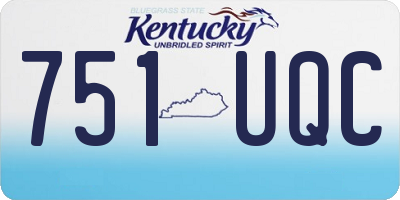 KY license plate 751UQC