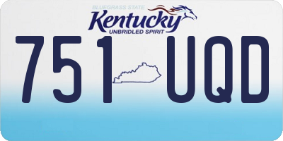 KY license plate 751UQD