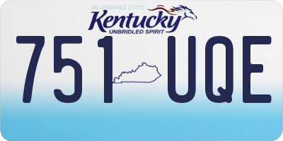 KY license plate 751UQE