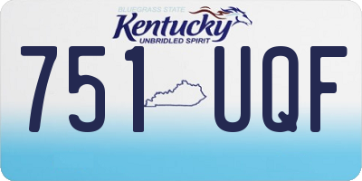 KY license plate 751UQF