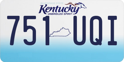 KY license plate 751UQI