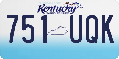 KY license plate 751UQK