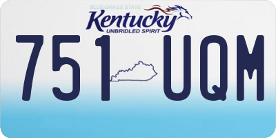 KY license plate 751UQM