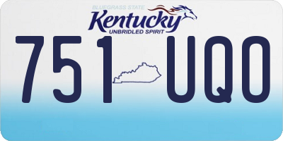 KY license plate 751UQO