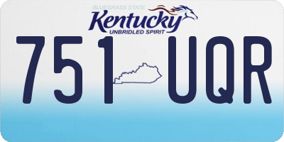 KY license plate 751UQR