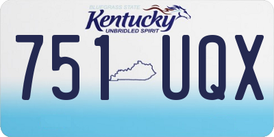 KY license plate 751UQX