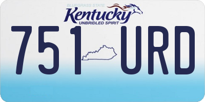 KY license plate 751URD