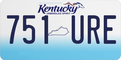 KY license plate 751URE