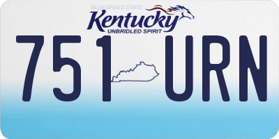 KY license plate 751URN
