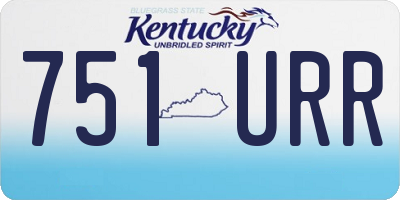 KY license plate 751URR