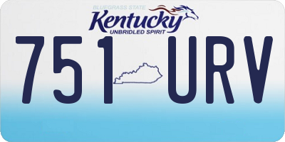 KY license plate 751URV