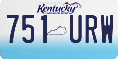 KY license plate 751URW
