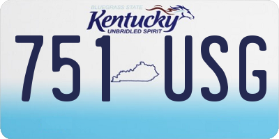 KY license plate 751USG