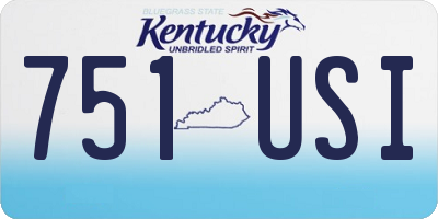 KY license plate 751USI