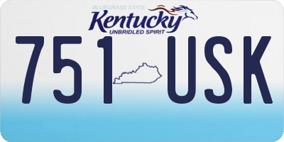 KY license plate 751USK