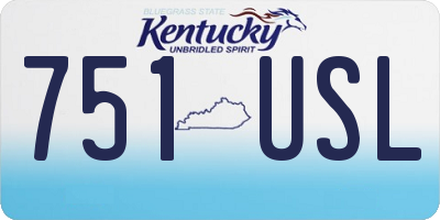 KY license plate 751USL