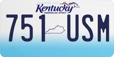 KY license plate 751USM