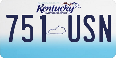 KY license plate 751USN