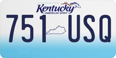 KY license plate 751USQ