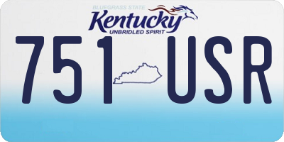 KY license plate 751USR