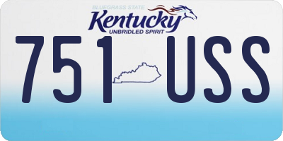 KY license plate 751USS