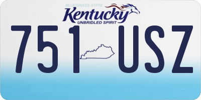 KY license plate 751USZ