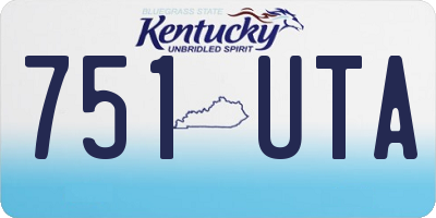 KY license plate 751UTA