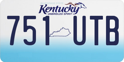 KY license plate 751UTB