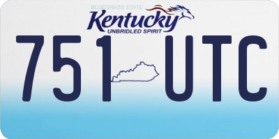 KY license plate 751UTC