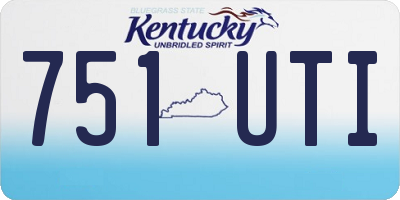 KY license plate 751UTI