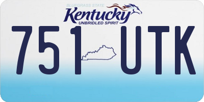 KY license plate 751UTK