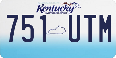 KY license plate 751UTM