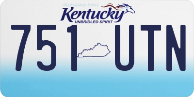KY license plate 751UTN