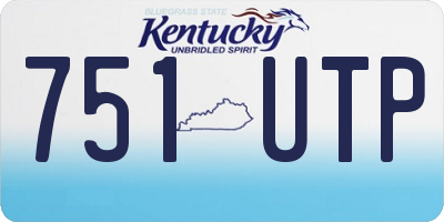KY license plate 751UTP