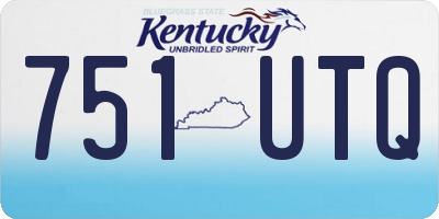 KY license plate 751UTQ