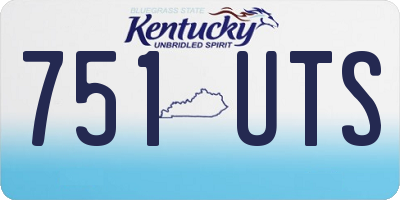 KY license plate 751UTS
