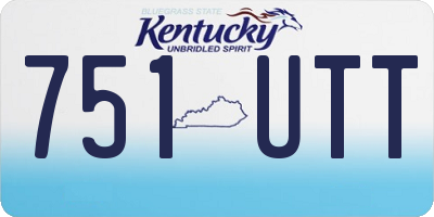 KY license plate 751UTT
