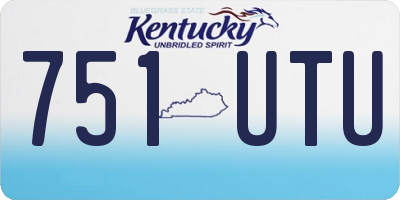 KY license plate 751UTU