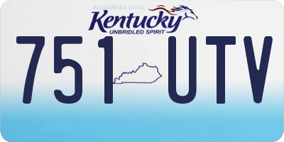 KY license plate 751UTV