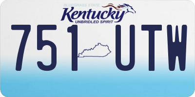 KY license plate 751UTW