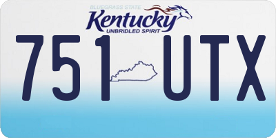 KY license plate 751UTX