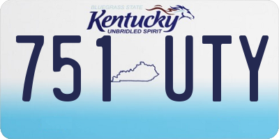 KY license plate 751UTY