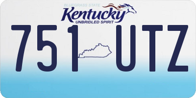 KY license plate 751UTZ