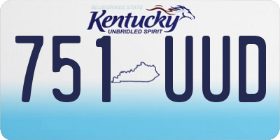KY license plate 751UUD