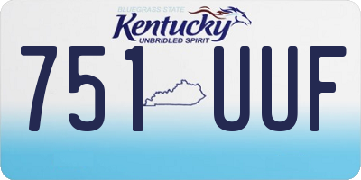 KY license plate 751UUF