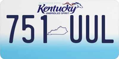 KY license plate 751UUL