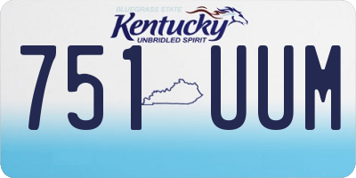 KY license plate 751UUM