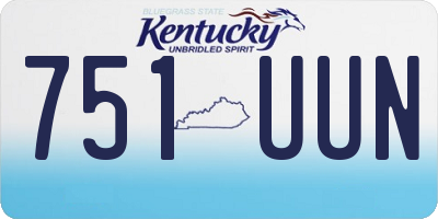 KY license plate 751UUN