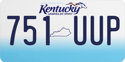KY license plate 751UUP